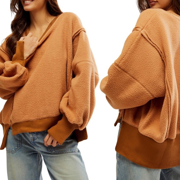 NWT Free People Cozy Camden Sweatshirt - Picture 3 of 5